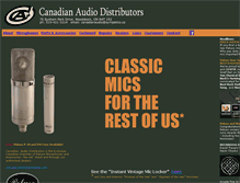 Tablet Screenshot of canadianaudiodistributors.com